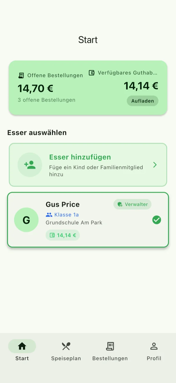 Dein Essen, deine App